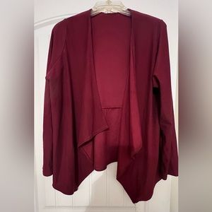 Burgundy cotton cardigan xl